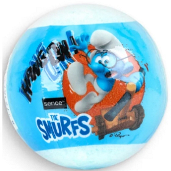 Smurfs sparkling bath ball for children Blue 100 g