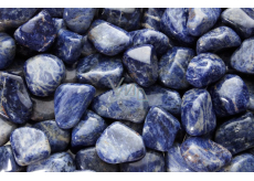 Sodalite Granite Tumbled natural stone 5-10g 1 piece, stone communication