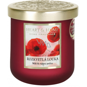 Heart & Home Flowering meadow soy scented candle medium burns up to 30 hours 110 g