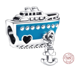 Charm Sterling silver 925 Cruise ship mooring bead on travel bracelet