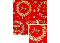 Nekupto Christmas gift wrapping paper 70 x 200 cm Dark red, Merry & Bright