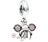 Charm Sterling silver 925 Disney 2in1 Minnie Mouse headband and ring, movie bracelet pendant