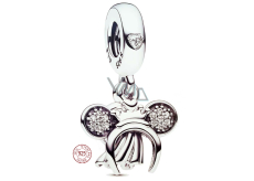Charm Sterling silver 925 Disney 2in1 Minnie Mouse headband and ring, movie bracelet pendant