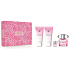 Versace Bright Crystal Eau de Toilette 90 ml + Body Lotion 100 ml + Shower Gel 100 ml + Eau de Toilette 5 ml Miniature, Gift Set for Women