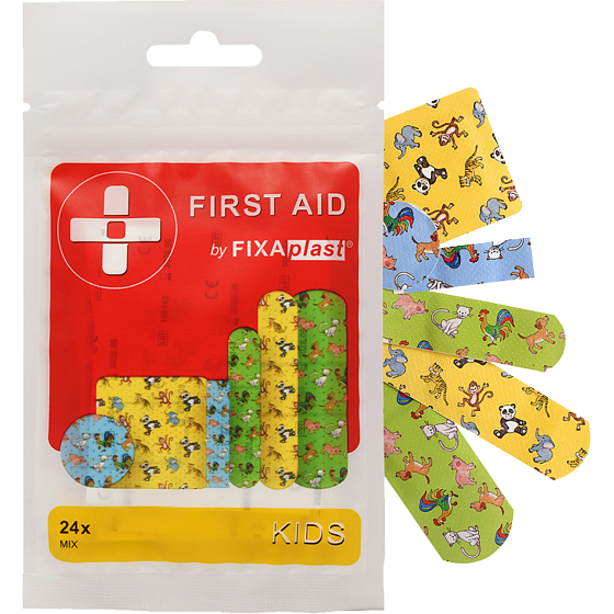 Fixaplast First Aid Kids mix of bandages, 24 pcs