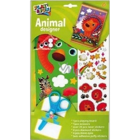 Cutout with stickers and accessories animal lion 30 x 17 cm