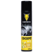 Coyote Cockpit Vanilla antistatic, cleans and treats plastic, leather, rubber, wood, leatherette in the vehicle interior 400 ml spray