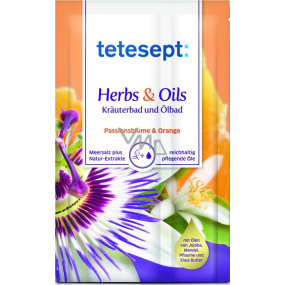 Tetesept Herbs & Oil Passion Fruit + Orange bath salt with caring oils 60 g + 15 ml