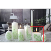 Lima Flower candle green cube 65 x 65 mm 1 piece