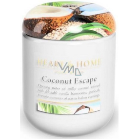 Heart & Home Coconut Leak Soy scented candle medium burns up to 30 hours 110 g