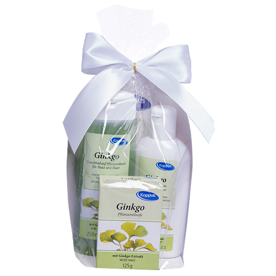 Kappus Gingo - Ginkgo biloba shower shampoo 250 ml + body lotion 200 ml + soap 125 g cosmetic set