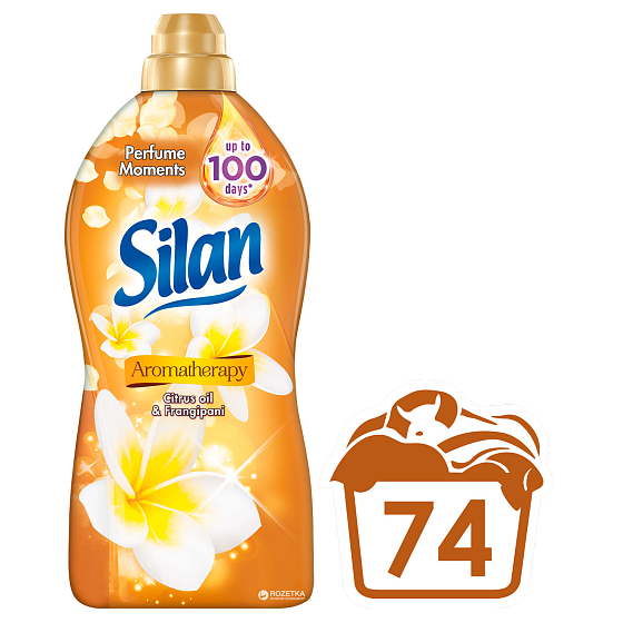 Silan Aromatherapy Nectar Inspirations Citrus oil & Frangipani fabric softener 74 doses 1850 ml