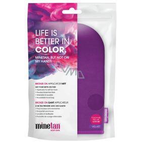 MineTan Bronze On Applicator Mitt application gloves for flawless application of self-tanning products purple 1 piece
