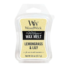 WoodWick Lemongrass & Lily - Lemongrass and Lily Scented Wax for Aroma Lamp 22.7 g