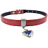 Tatrapet Lurex collar red decorated - heart 1,5 x 37 cm