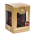 WoodWick Pomegranate - Pomegranate scented candle with wooden wick petite 3 x 31 g + Bronze snowflake candlestick gift set