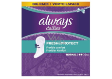 Always Dailies Fresh & Protect Normal with a delicate scent of 60 intimate panty liners