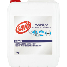 Savo Profi Bathroom cleaner for limescale, rust including dirt deposited under them, for tiles, shower enclosures, sanitary ware, stainless steel parts 5 kg