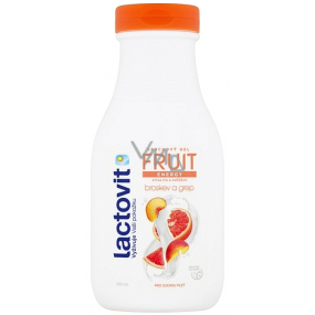 Lactovit Fruit Energy Vitality and Freshness Peach and Grapefruit Shower Gel for Dry Skin 300 ml