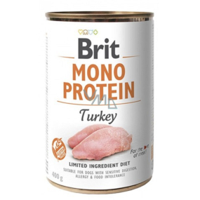 Brit Mono Protein Turkey 100% pure turkey protein complete dog food 400 g
