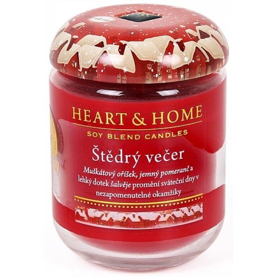 Heart & Home Christmas Eve Soybean large candle burns up to 70 hours 340 g