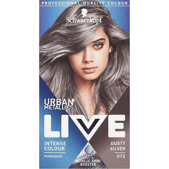Schwarzkopf Live Urban Metallics hair color U72 Dusty Silver