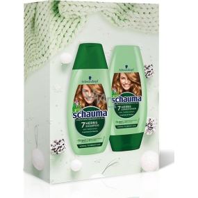 Schauma 7 herbs hair shampoo 250 ml + hair conditioner 200 ml, cosmetic set