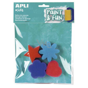 Apli Children's stamps, sponge mix 4 pieces
