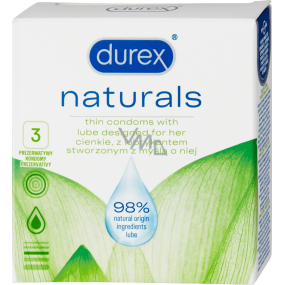 Durex Naturals condom nominal width: 56 mm 3 pieces