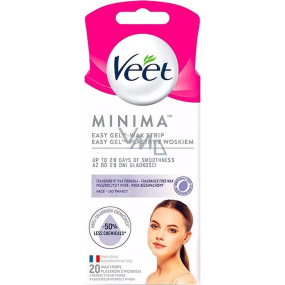 Veet Minima Easy-Gel hypoallergenic depilatory wax strips for the face 20 pieces