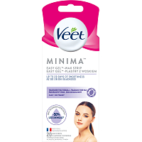 Veet Minima Easy-Gel Wax Strips for Face, 20 pcs