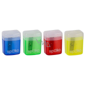 Spoko Sharpener with lid and container 25 x 19 x 35 mm 1 piece of different colors