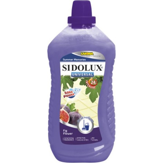 Sidolux Universal Summer Memories Fig Flower all-purpose cleaner for all washable surfaces and floors with unique Soda Power 1 l