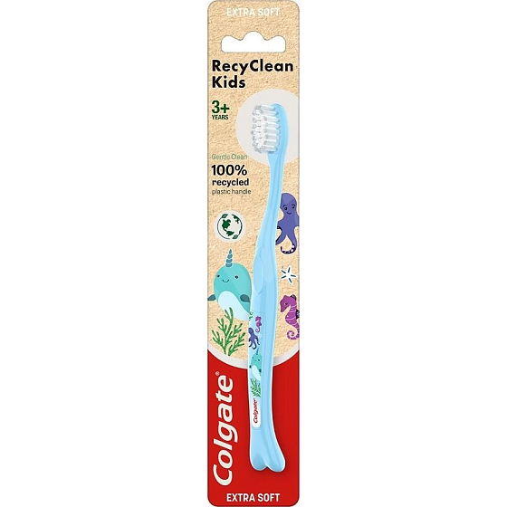 Colgate RecyClean Kids 3+ Extra Soft Extra Soft Toothbrush for Kids 1 piece