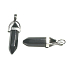 Obsidian pendulum hexagon pendant natural stone 41 x 13 mm, rescue stone