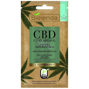 Bielenda CBD Cannabidiol moisturizing and soothing face mask for dry and sensitive skin 8 g