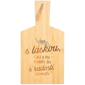 Albi Cutting board with dedication Cook with love 14 x 26,5 x 1 cm