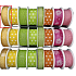 Nekupto Fabric ribbon Yellow white squares 3,5 m x 15 mm