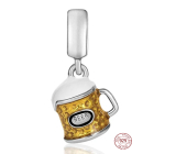 Charm Sterling silver 925 Beer, food and drink bracelet pendant