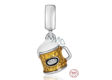 Charm Sterling silver 925 Beer, food and drink bracelet pendant