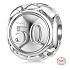 Charm Sterling silver 925 50th anniversary bead on anniversary bracelet