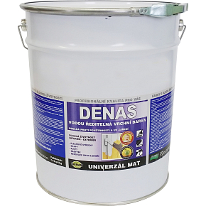 DENAS UNIVERSAL-MAT finishing paint for wood, metal and concrete, 0100 white, 10 kg DENAS UNIVERSAL-MAT finishing paint for wood, metal and concrete, 0100 white, 10 kg