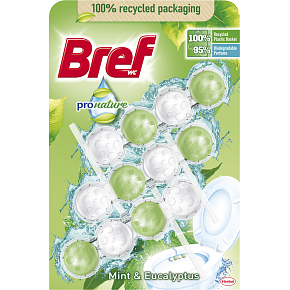 Bref WC block Pro Nature Mint & Eucalyptus, 3× 50 g