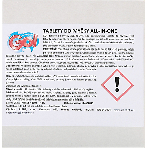 GO! All-in-One 5v1 dishwasher tablets, 60 pcs