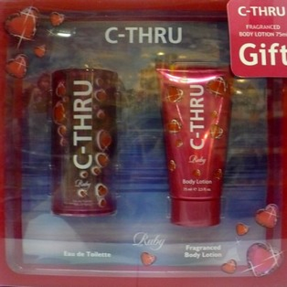 C-Thru Ruby eau de toilette for women 30 ml + body lotion 75 ml, gift set