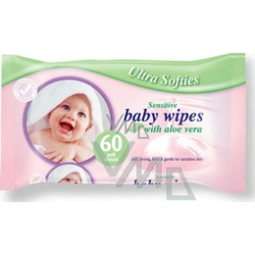Wipes Baby Ultra Softies with Aloe Vera Sensitive Wet Wipes 60 pieces