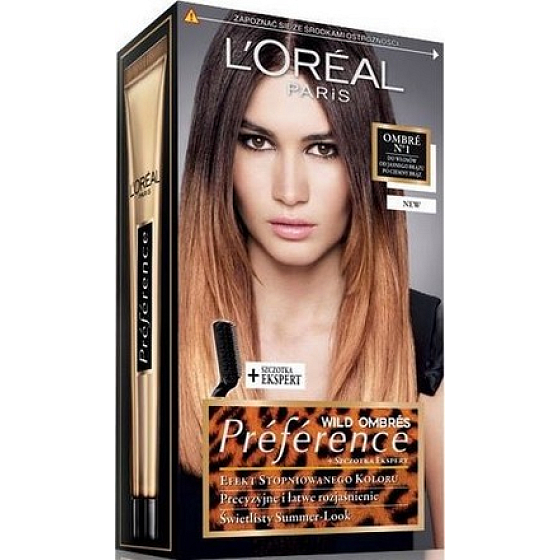 Loreal Paris Préférence Wild Ombré hair color N1 light-dark brown hair
