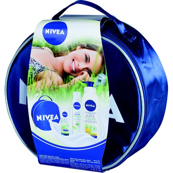 Nivea Natural body lotion 400 ml + hand cream 100 ml + deodorant spray 150 ml, for women cosmetic set