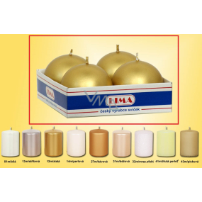 Lima Candle smooth metal golden ball diameter 60 mm 4 pieces