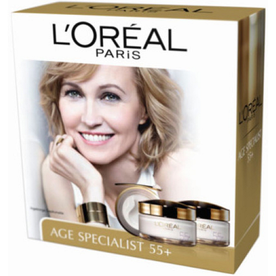 Loreal Paris Age Specialist 55+ day cream 50 ml + night cream 50 ml, cosmetic set for women